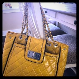 Yellow Patent Leather Nicole Lee Purse - image 1